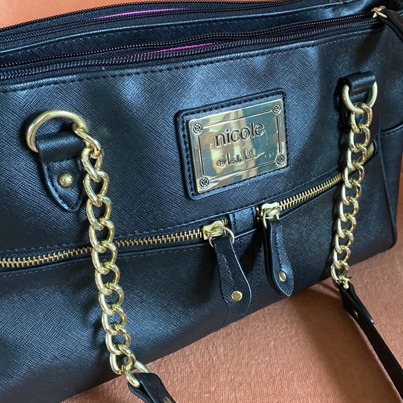 Nicole by Nicole Miller handbag. NWOT in black saffiano-type finish. - Picture 11 of 11